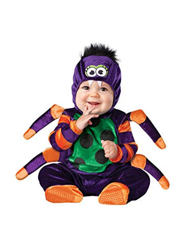 Lil Characters Unisex-Baby Newborn Spider Costume, Purple/Green/Orange/Black, Small