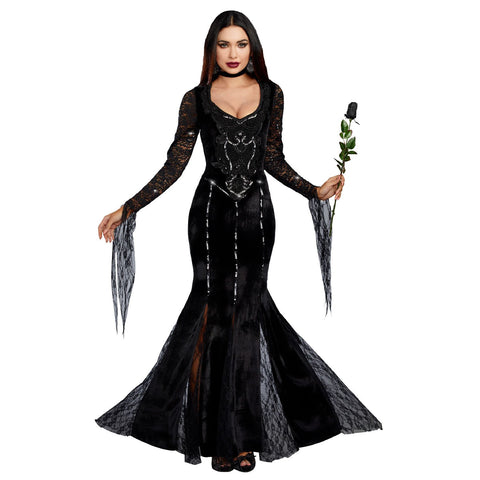 Dreamgirl Women's Frightfully Beautiful, black, XL