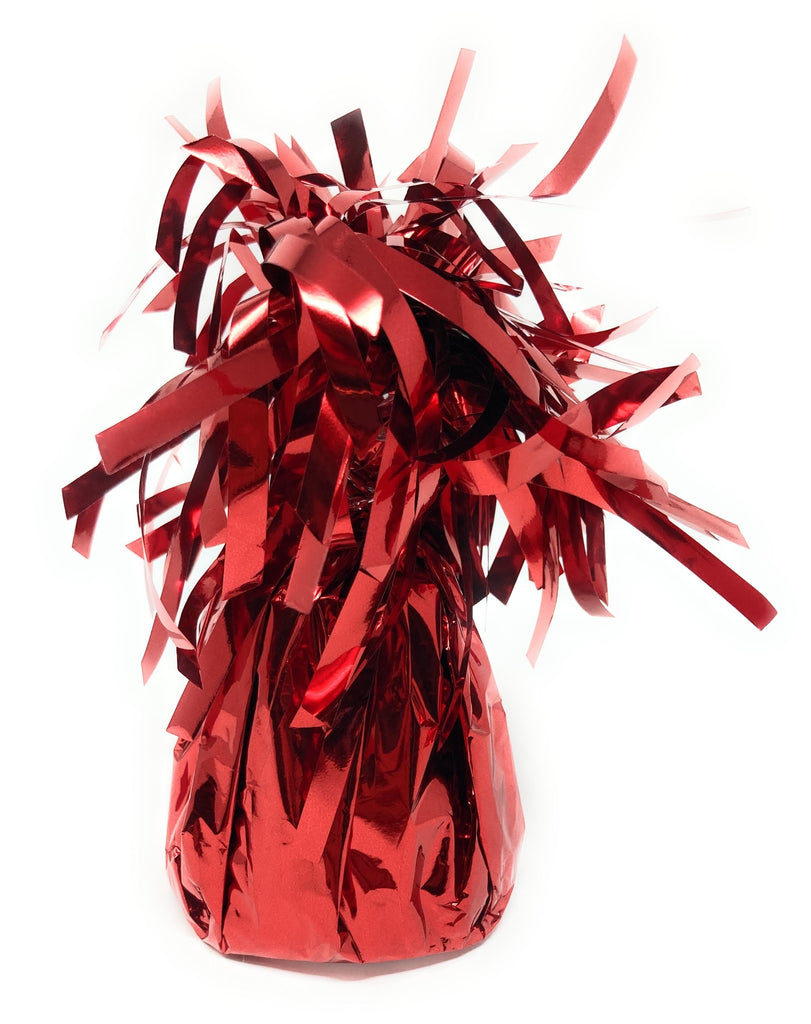 1 DZ Metallic Balloon Weights - Assorted Colors - Red