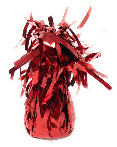 1 DZ Metallic Balloon Weights - Assorted Colors - Red