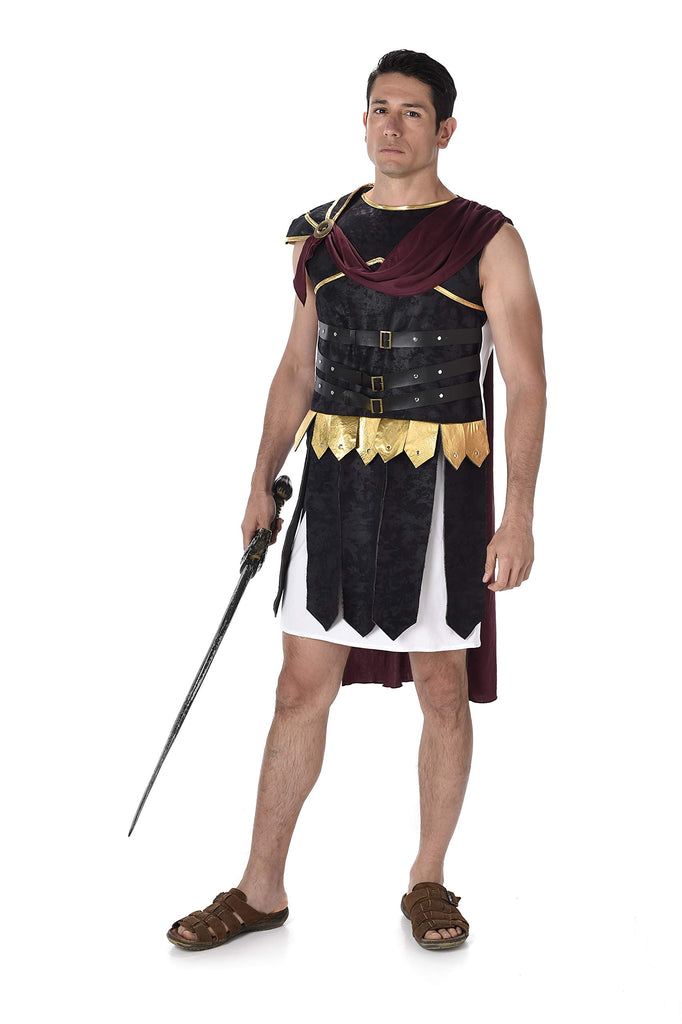 Men's Roman Soldier Warrior Costume, for Halloween Party Accessory, Extra Large