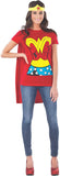 Rubie's Costume DC Comics Wonder Woman T-Shirt With Cape And Headband Red