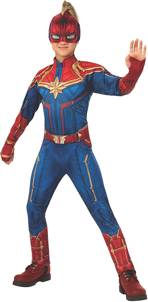 Girls Captain Marvel Hero Suit Deluxe Superhero Costume