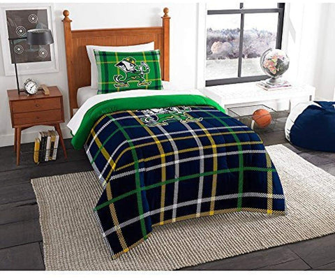 Northwest COL 835 Sham Notre Dame Fighting Irish NCAA Twin Comforter Set (Soft & Cozy) (64" x 86")