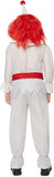 Killer Clown Costume - Halloween Kids Scary Horror Evil Villain Outfit, White, Red