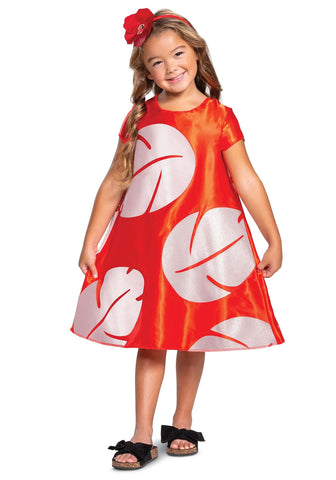 Lilo Costume for Kids, Official Kids Lilo and Stitch Costume Dress and Headband, Toddler Medium (3T-4T) Multicolored
