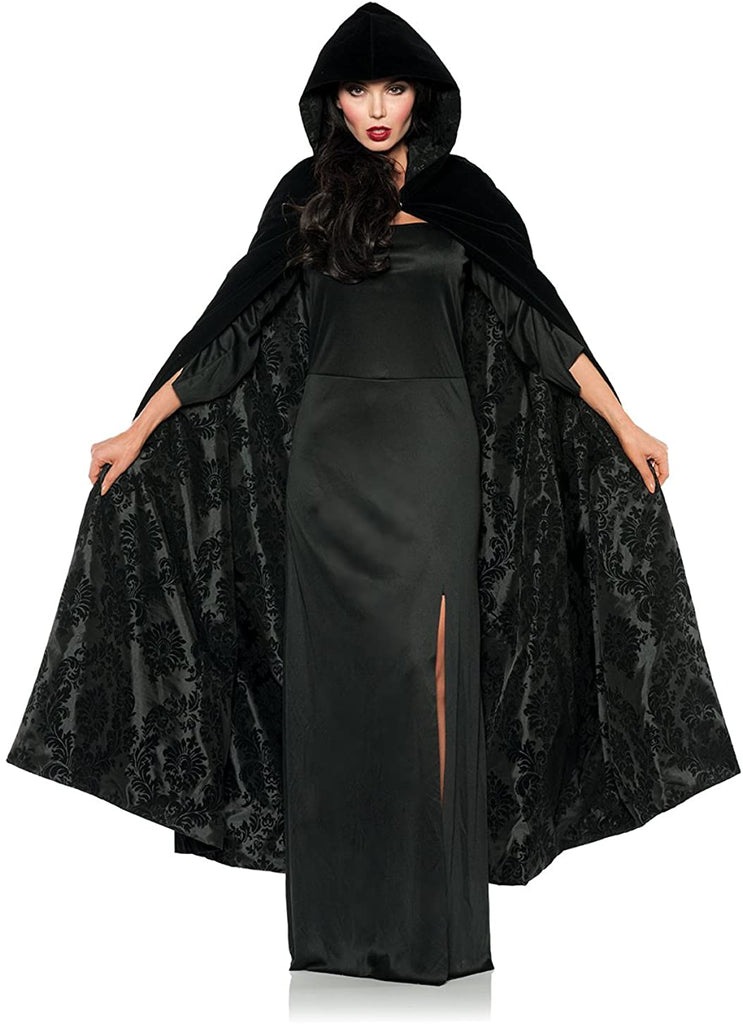 Satin Velvet Cape Adult Costume Black - One Size