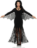 UNDERWRAPS Women's Bat Wing Dress - Vampiress Black