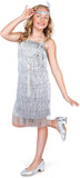 Girl's Silver Flapper Costume