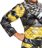 Apex Legends Mirage Costume, Video Game Inspired Muscle Padded Jumpsuit and Mask, Child Size Large (10-12)