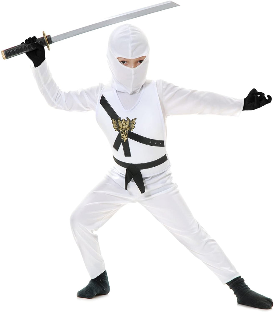 Big Boys' White Ninja Costume X-Small (4-6)