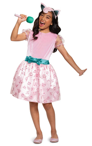 Pokemon Jigglypuff Costume Dress for Girls, Children's Character Outfit, Kids Size Large (10-12) Pink
