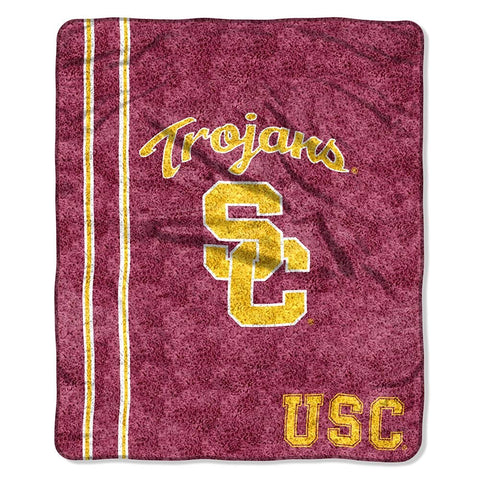 Northwest NCAA USC Trojans 'Jersey' Sherpa Throw Blanket, 50' x 60'