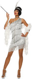 Dazzling Silver Flapper Women's Sexy Costume