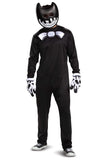 Ink Bendy Costume for Kids, Bendy and The Ink Machine Video Game Themed Character Jumpsuit, Classic Child Size Extra Large (14-16) Black