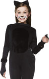 Girl's Cat Suit Costume - for Halloween, Costume Party Accessory - Black