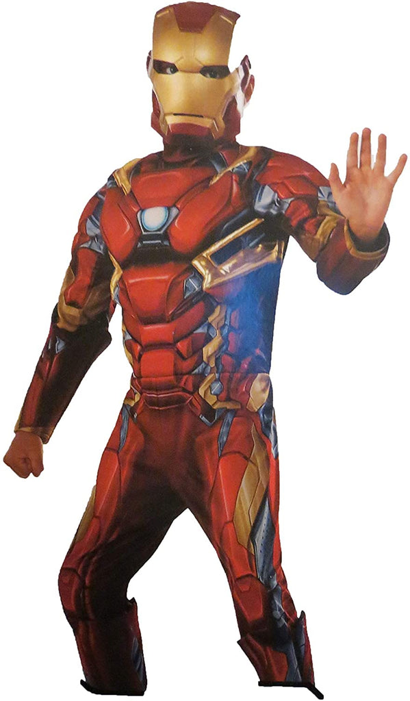Marvel Civil War Captain America Iron Man Muscle Costume Small 4-6