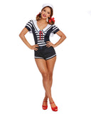 Dreamgirl womens Women's Seaside Sailor Adult Sized Costumes, Navy/White, Large US
