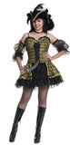 Charades Women's Black Pearl Beauty Pirate Costume, Medium