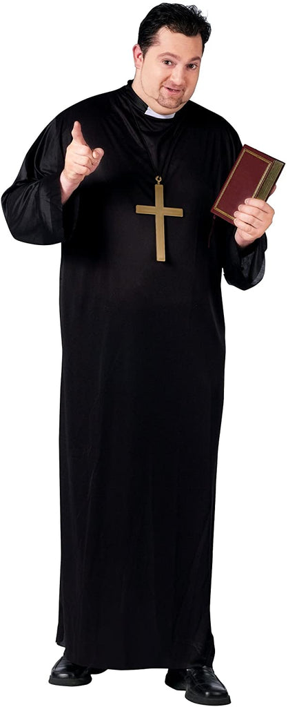 Fun World Priest Plus Size Costume, Black, Plus