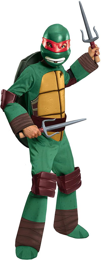 TEENAGE MUTANT NINJA TURTLES DELUXE COSTUME KIDS TMNT BOYS FANCY DRESS  OFFICIAL