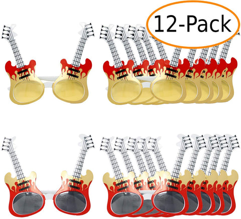 Flame Guitar Party Favor Sunglasses 12 Pairs
