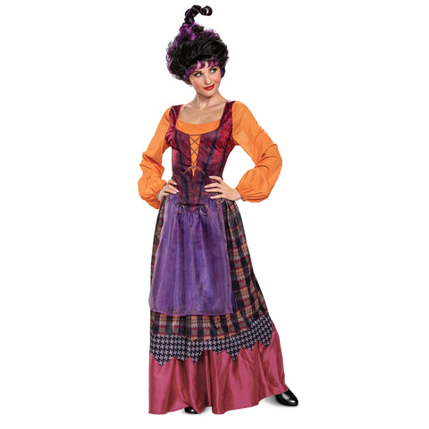 Disguise womens Mary Sanderson Costume, Deluxe Official Hocus Pocus Mary Dress Adult Sized Costumes, As Shown, Women s Size Small 4-6 US