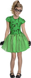 DC Super Villain Collection Riddler Girl's Costume with Tutu Dress