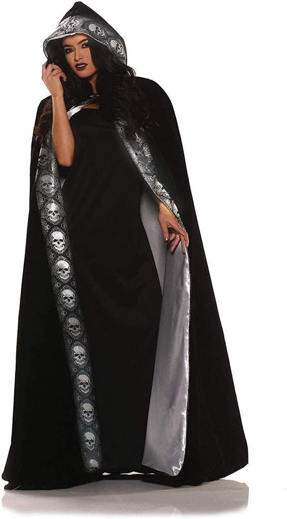 UNDERWRAPS Adult Velvet Skull Cape