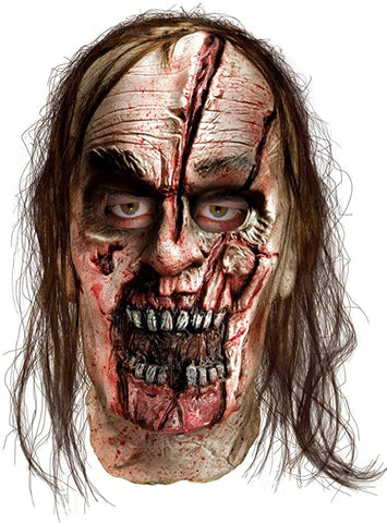 The Walking Dead Zombie Man With Split Head Latex Mask