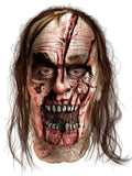 The Walking Dead TV Show, Adult Zombie Man With Split Head Latex Mask, One Size