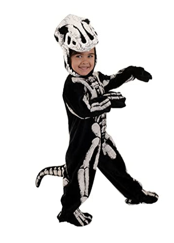 UNDERWRAPS boys Toddler's T-rex Skeleton - Fossil Costume, Black/White, Extra Large 4-6 US