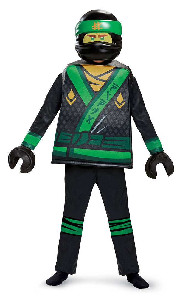 Disguise 23515G Lloyd LEGO Ninjago Movie Deluxe Costume, Green, Large (10-12)