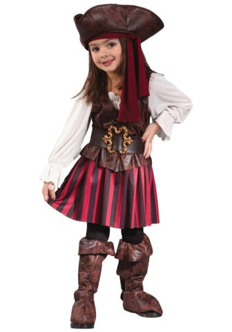 Caribbean Toddler Pirate Girl Costume Small (24 Mos-2T)
