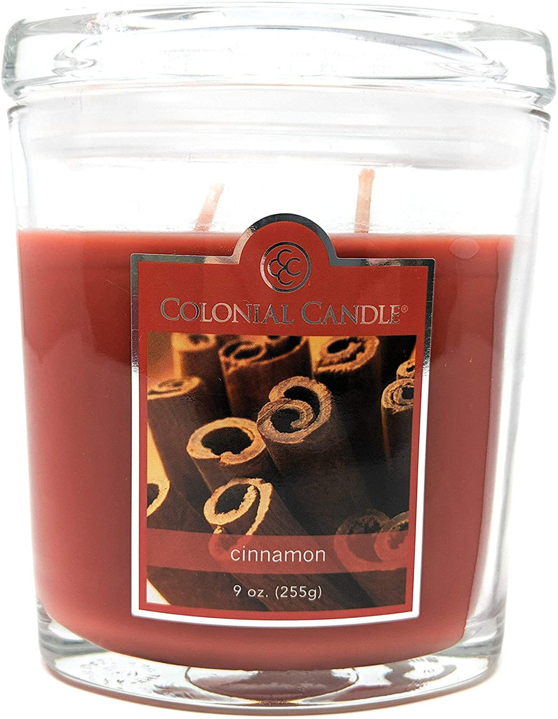 Colonial Candle 9 Ounce Scented Oval Jar Candle Cinnamon