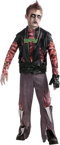 Boy's Zombie Punk Rocker #1 Costume, Medium