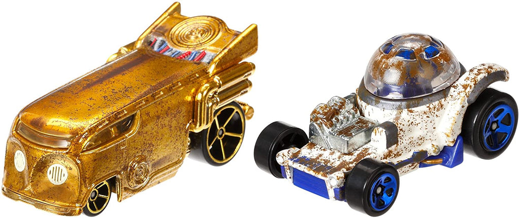 Hot Wheels Star Wars Rogue One Battle Damaged C-3P0 and R2-D2 Character Car (2-Pack)