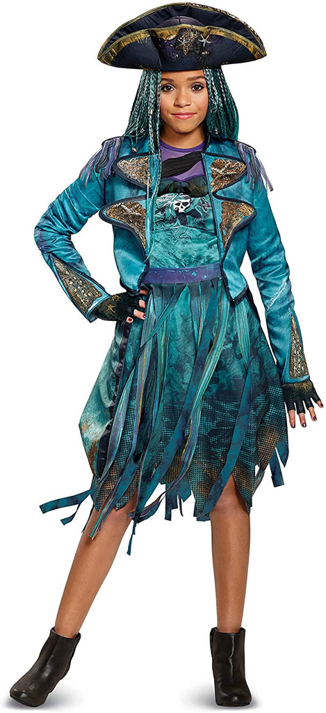 Disguise 24151G Uma Deluxe Descendants 2 Costume, Teal, Large (10-12)