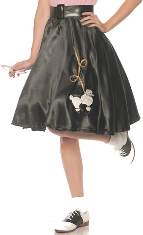 Underwraps Black Satin Womens Adult Costume Poodle Skirt
