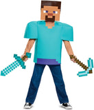 Steve Classic Minecraft Costume, Multicolor, Large (10-12)