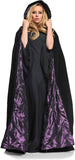Underwraps Deluxe Velvet and Satin with Embossed Satin Lining 63" Adult Cape