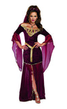 Dreamgirl Women's Medieval Enchantress Royal Maiden Costume, Burgundy, X-Large