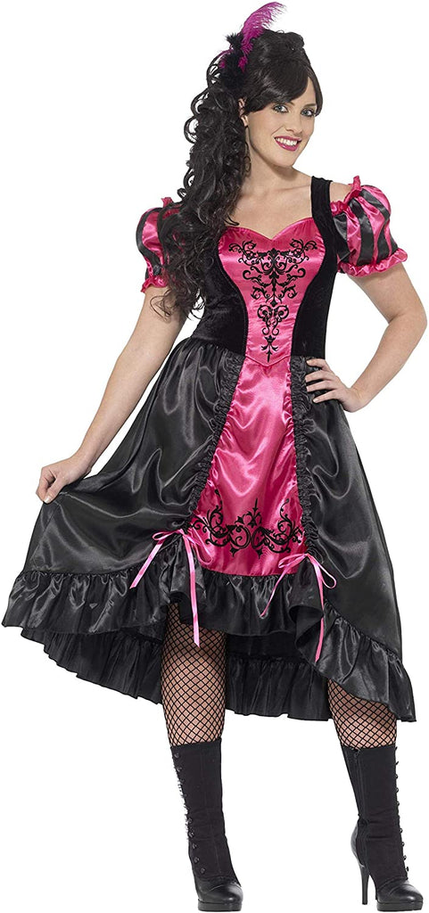 Smiffys Women's Plus Size Wild West Saloon Girl Costume