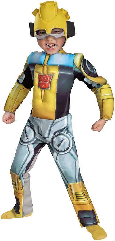 Boy's Bumblebee Rescue Bot Toddler Muscle Costume, Medium (3T-4T)