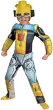Boy's Bumblebee Rescue Bot Toddler Muscle Costume, Medium (3T-4T)