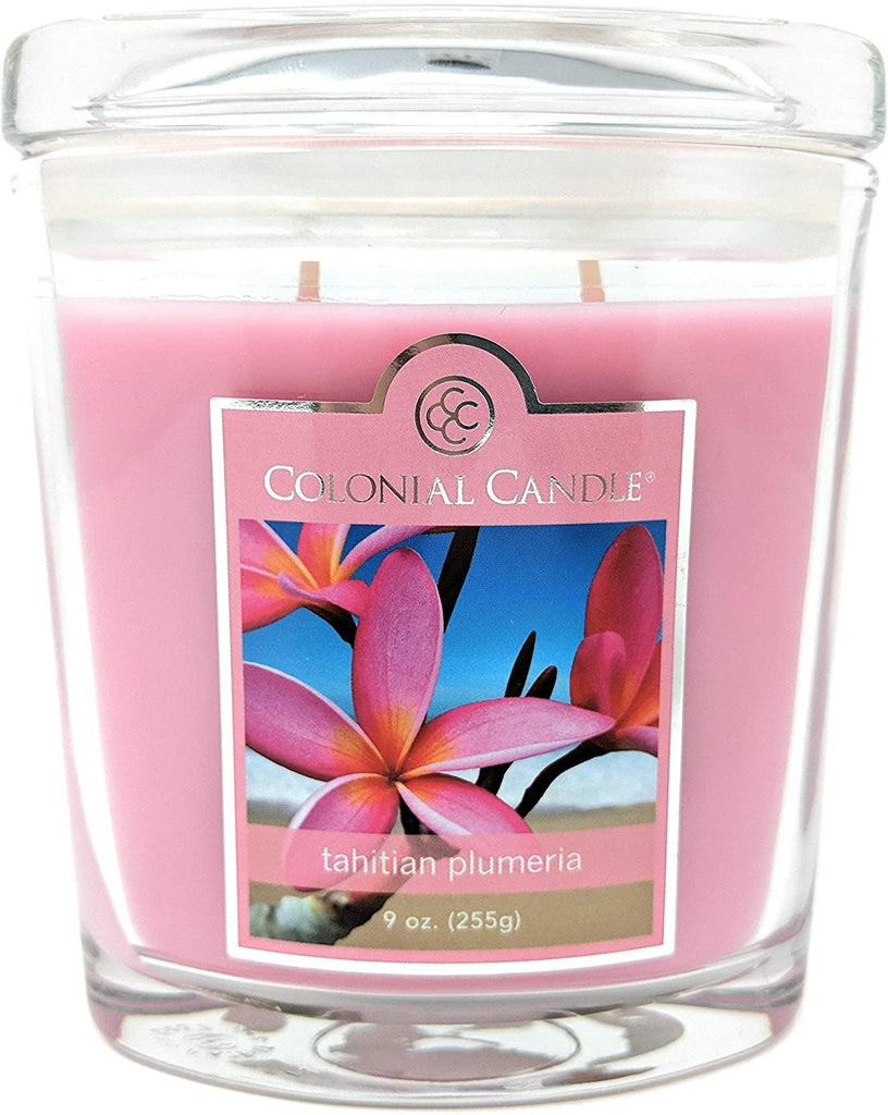 Colonial Candle Tahitian Plumeria 9 oz Oval Candle