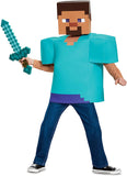 Steve Classic Minecraft Costume, Multicolor, Large (10-12)