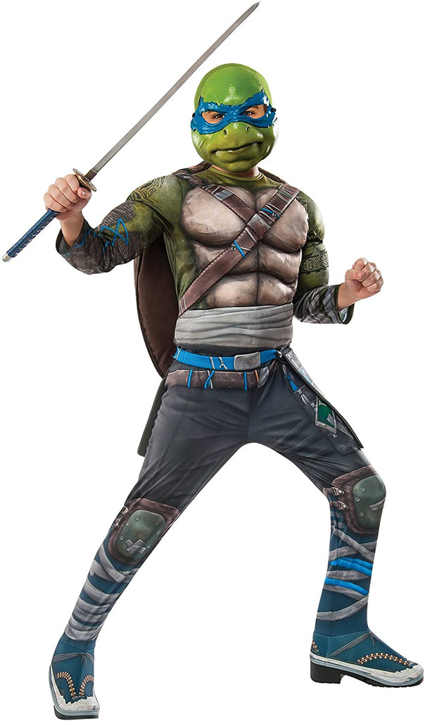 Rubie's Costume Kids Teenage Mutant Ninja Turtles 2 Deluxe Leonardo Costume, Small