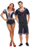 Dreamgirl Women's Seaside Sailor, Navy/White, Medium