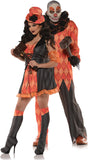 Evil Halloween Clown Teen Costume Black / Orange Teen